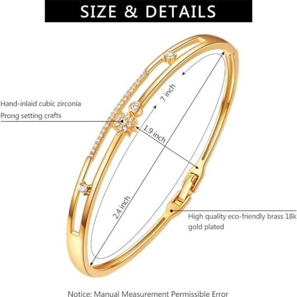 18K Gold 316L Stainless Steel Bracelet for Women - Picture 10 of 10